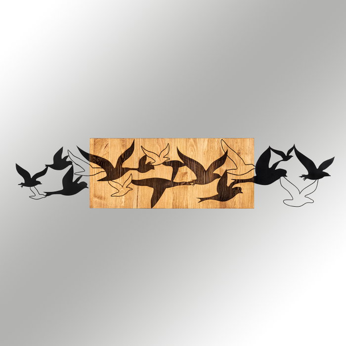Wallity Albatros Escultura de pared Negro y Nogal Wallity Albatros Escultura de pared Negro y Nogal